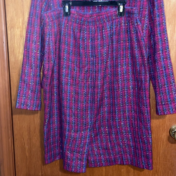 •LESLIE FAY•PINK TWEED JACKET & MATCHING SKIRT SIZE 8 (JACKET) 16 (SKIRT) EUC - Picture 6 of 16